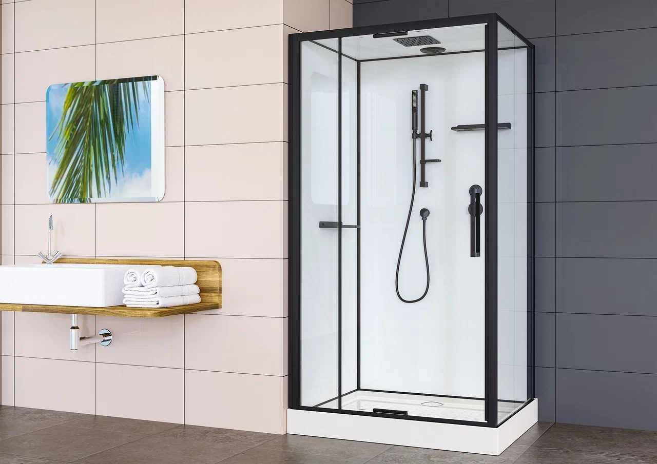 Esbano Душевая кабина EST-RASPA-119 110x90 профиль чёрный – фотография-2